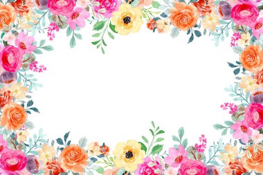 Tasarım için suluboya çiçekler arka plan vektörü.