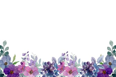 Tasarım için suluboya çiçekler arka plan vektörü.