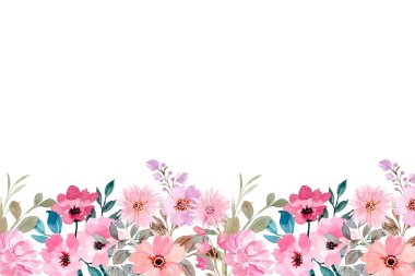 Tasarım için suluboya çiçekler arka plan vektörü.