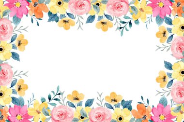 Tasarım için suluboya çiçekler arka plan vektörü.