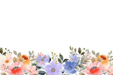 Tasarım için suluboya çiçekler arka plan vektörü.