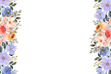 Tasarım için suluboya çiçekler arka plan vektörü.