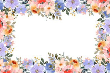 Tasarım için suluboya çiçekler arka plan vektörü.