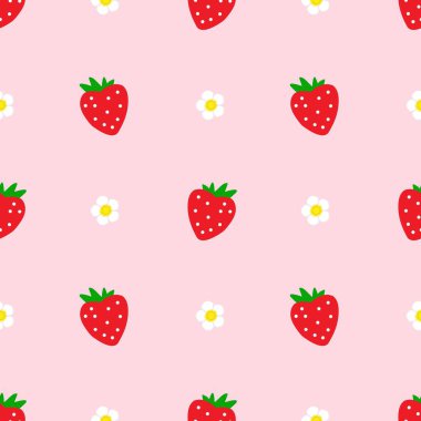 Tatlı çilekli kusursuz desen..