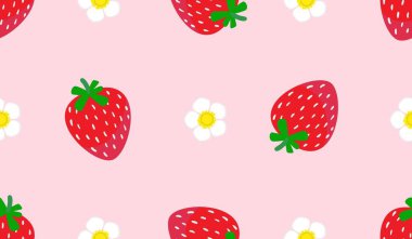 Tatlı çilekli kusursuz desen..