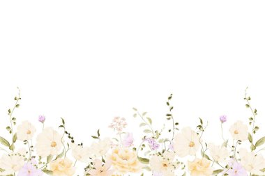 Tasarım için suluboya çiçekler arka plan vektörü.