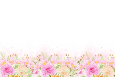 Tasarım için suluboya çiçekler arka plan vektörü.