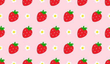 Tatlı çilekli kusursuz desen..