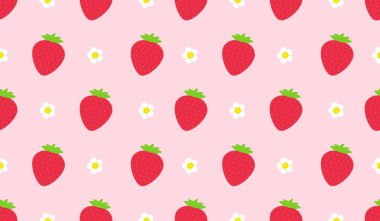 Tatlı çilekli kusursuz desen..