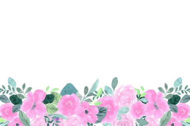 Tasarım için suluboya çiçekler arka plan vektörü.