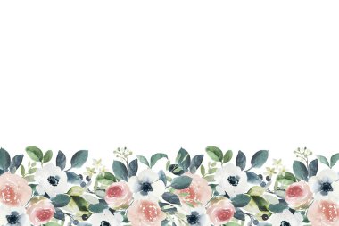 Tasarım için suluboya çiçekler arka plan vektörü.