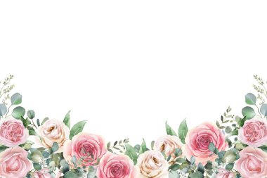 Tasarım için suluboya çiçekler arka plan vektörü.