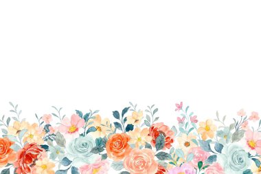 Tasarım için suluboya çiçekler arka plan vektörü.