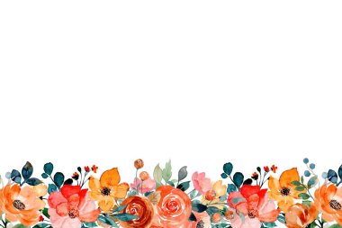 Tasarım için suluboya çiçekler arka plan vektörü.