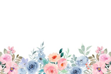 Tasarım için suluboya çiçekler arka plan vektörü.