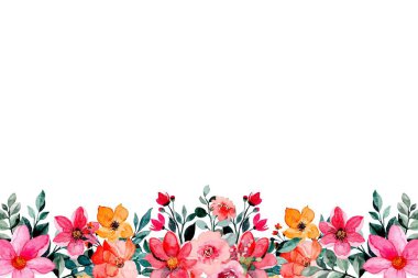 Tasarım için suluboya çiçekler arka plan vektörü.