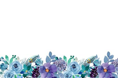 Tasarım için suluboya çiçekler arka plan vektörü.