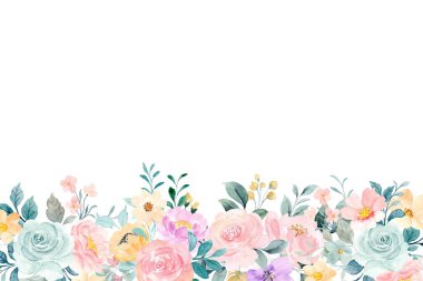 Tasarım için suluboya çiçekler arka plan vektörü.