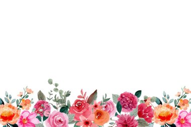 Tasarım için suluboya çiçekler arka plan vektörü.