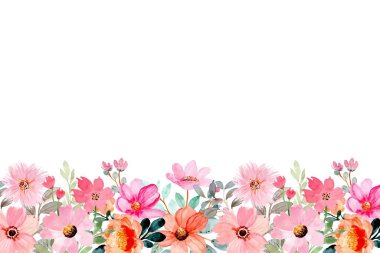 Tasarım için suluboya çiçekler arka plan vektörü.