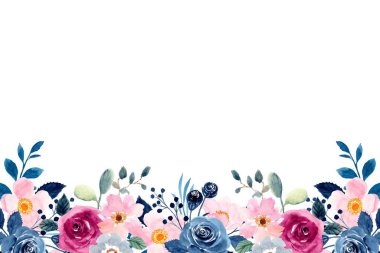 Tasarım için suluboya çiçekler arka plan vektörü.