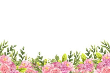 Tasarım için suluboya çiçekler arka plan vektörü.