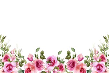 Tasarım için suluboya çiçekler arka plan vektörü.