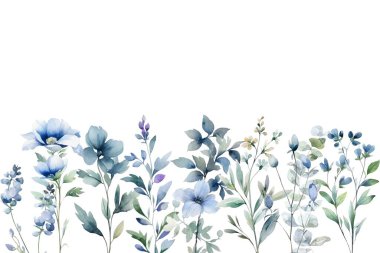 Tasarım için suluboya çiçekler arka plan vektörü.