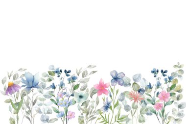 Tasarım için suluboya çiçekler arka plan vektörü.