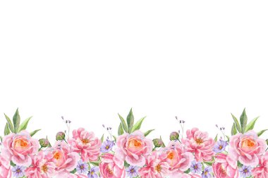 Tasarım için suluboya çiçekler arka plan vektörü.