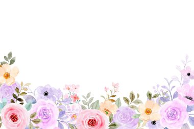 Tasarım için suluboya çiçekler arka plan vektörü.