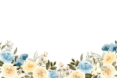 Tasarım için suluboya çiçekler arka plan vektörü.