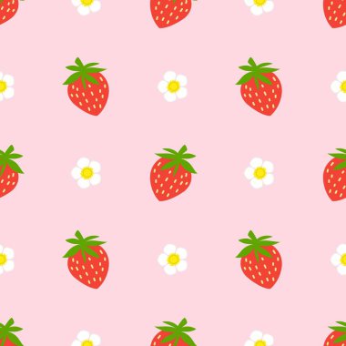 Tatlı çilekli kusursuz desen..