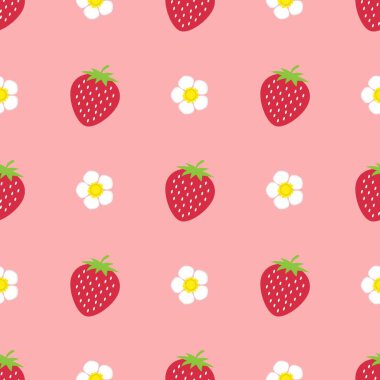 Tatlı çilekli kusursuz desen..