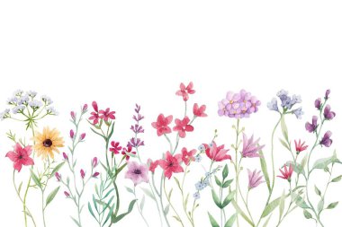 Tasarım için suluboya çiçekler arka plan vektörü.