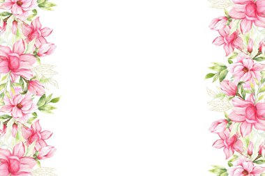 Tasarım için suluboya çiçekler arka plan vektörü.