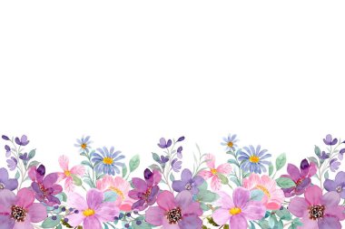 Tasarım için suluboya çiçekler arka plan vektörü.