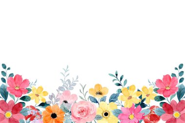 Tasarım için suluboya çiçekler arka plan vektörü.