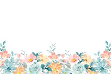 Tasarım için suluboya çiçekler arka plan vektörü.