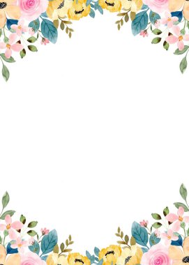 Tasarım için suluboya çiçekler arka plan vektörü.