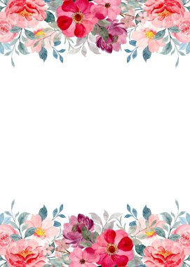 Tasarım için suluboya çiçekler arka plan vektörü.