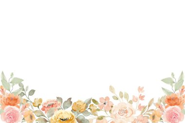 Tasarım için suluboya çiçekler arka plan vektörü.