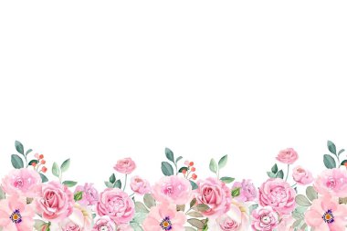 Tasarım için suluboya çiçekler arka plan vektörü.