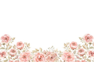 Tasarım için suluboya çiçekler arka plan vektörü.