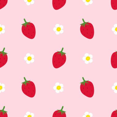 Tatlı çilekli kusursuz desen..