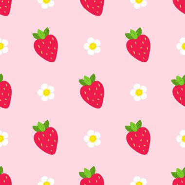 Tatlı çilekli kusursuz desen..