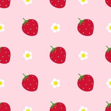 Tatlı çilekli kusursuz desen..