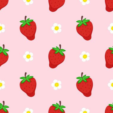 Tatlı çilekli kusursuz desen..