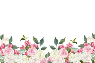 Tasarım için suluboya çiçekler arka plan vektörü.