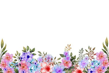 Tasarım için suluboya çiçekler arka plan vektörü.